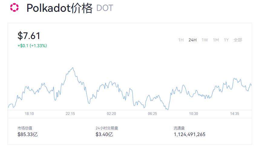 Polkadot币今日价格行情  Polkadot币目前最新的价格是多少-第1张图片-腾赚网