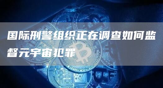 国际刑警组织正在调查如何监督元宇宙犯罪1