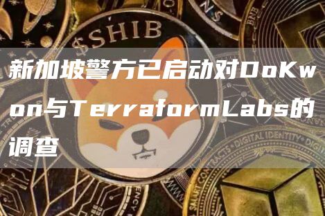 新加坡警方已启动对DoKwon与TerraformLabs的调查1